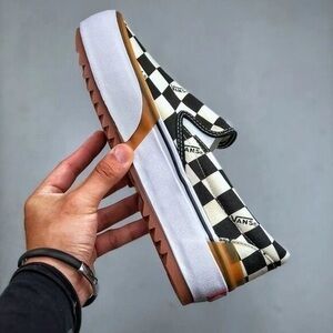 VANS Era Stacked Checkerboard Slip On Canvas Shoes